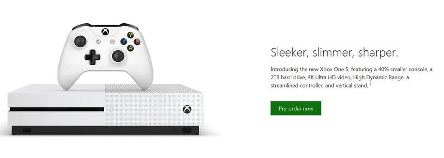 Microsoft představil Xbox One S. Bude mít integrovaný zdroj 125458