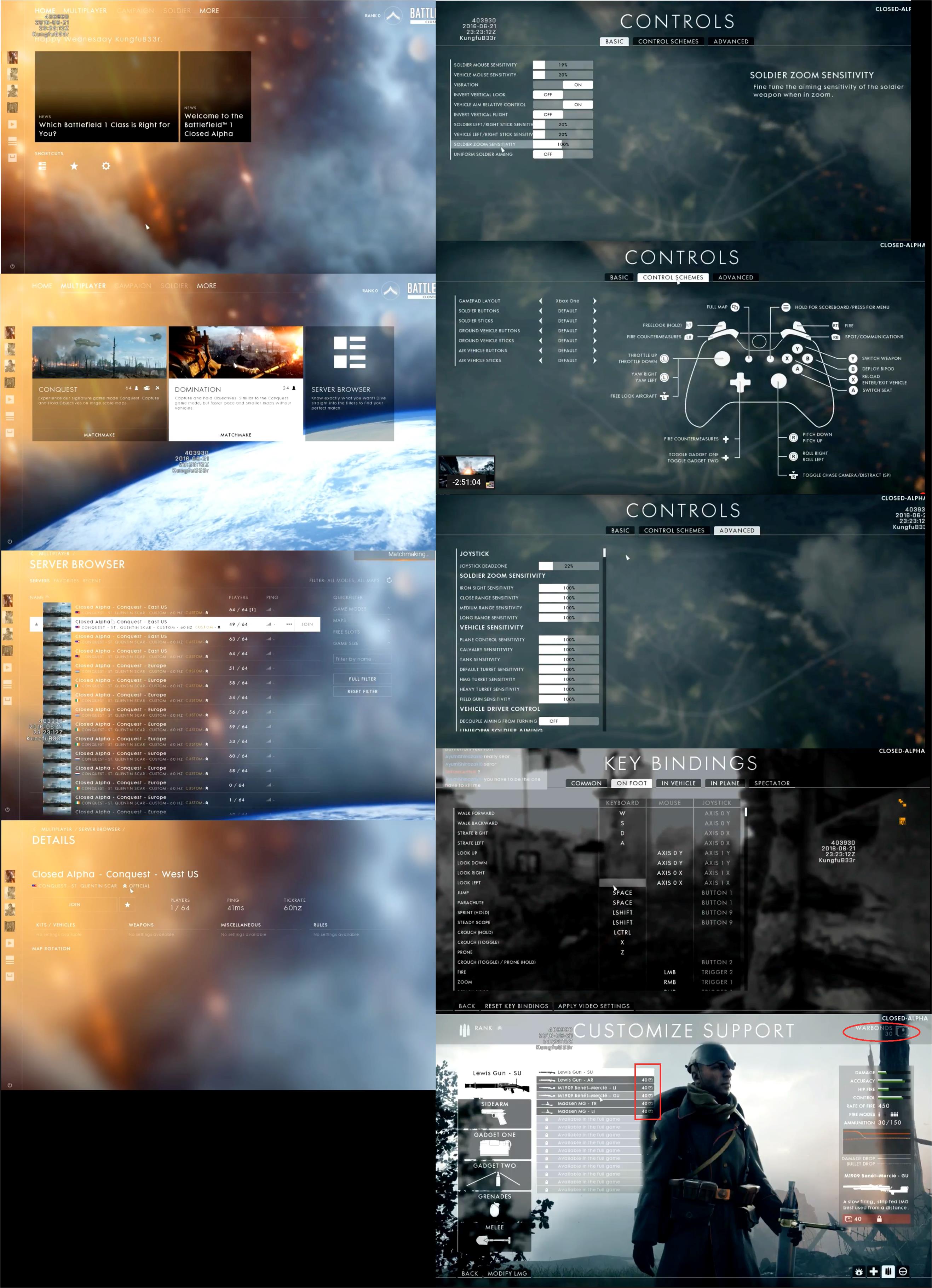 Uživatelské rozhraní s prohlížením serverů z Battlefieldu 1 126722