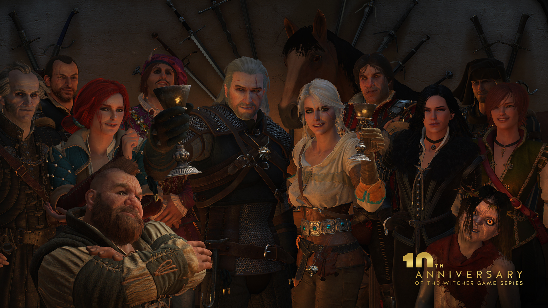 Geralt a jeho přátelé oslavují 10. výročí herního Zaklínače 149458