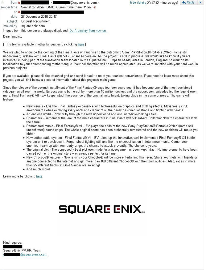 Míří Final Fantasy VII na NGP? 37674