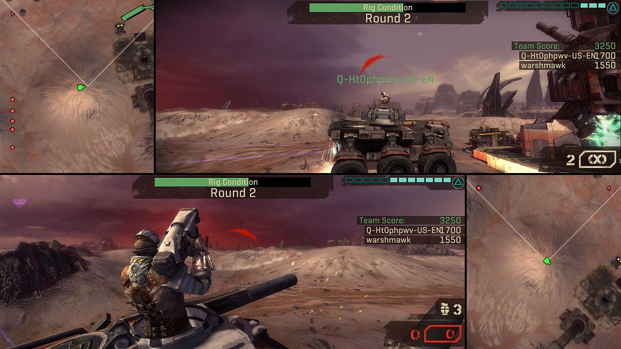Split-screen pro dva hráče ve Starhawk 62463