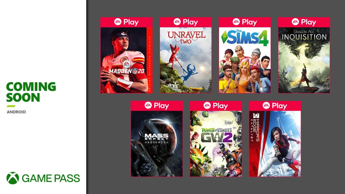 Nové hry v Xbox Game Pass EA Play