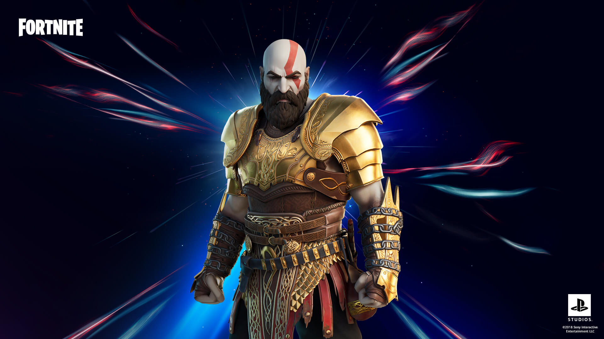 Kratos dorazil do Fortnite Brnění