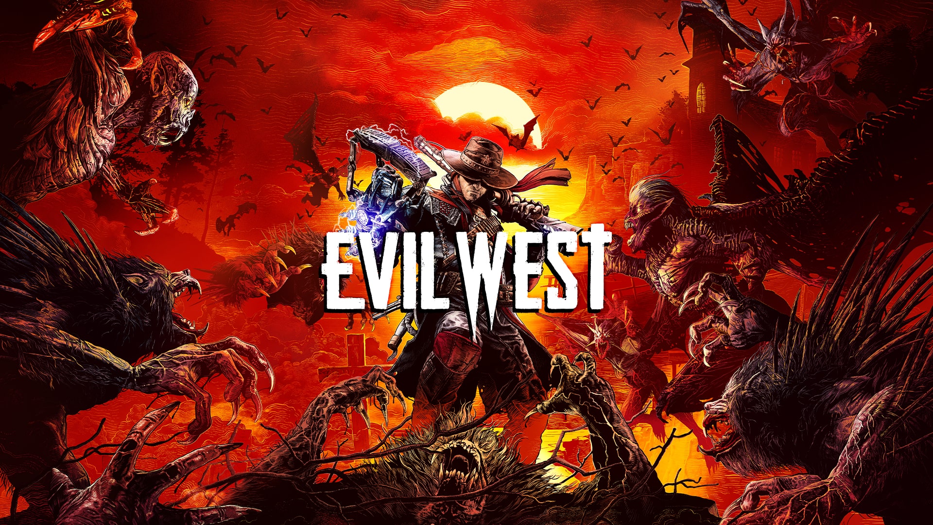 Evil West ukázalo záběry z hraní Evil West Key Art 1920x1080 logo min