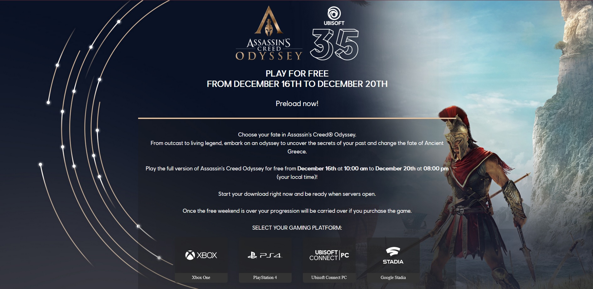 Vyzkoušejte si zdarma Assassin's Creed Odyssey free