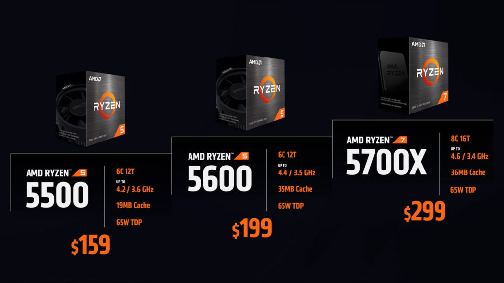 AMD oznámilo nové procesory řad Ryzen 5000 a 4000 5000