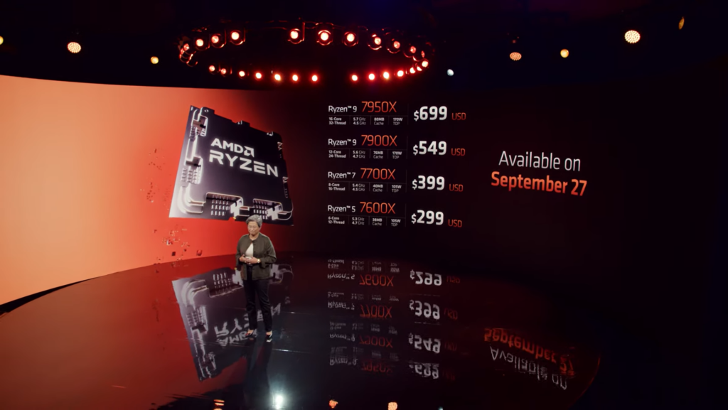 AMD představilo procesory Ryzen 7000 specs 1