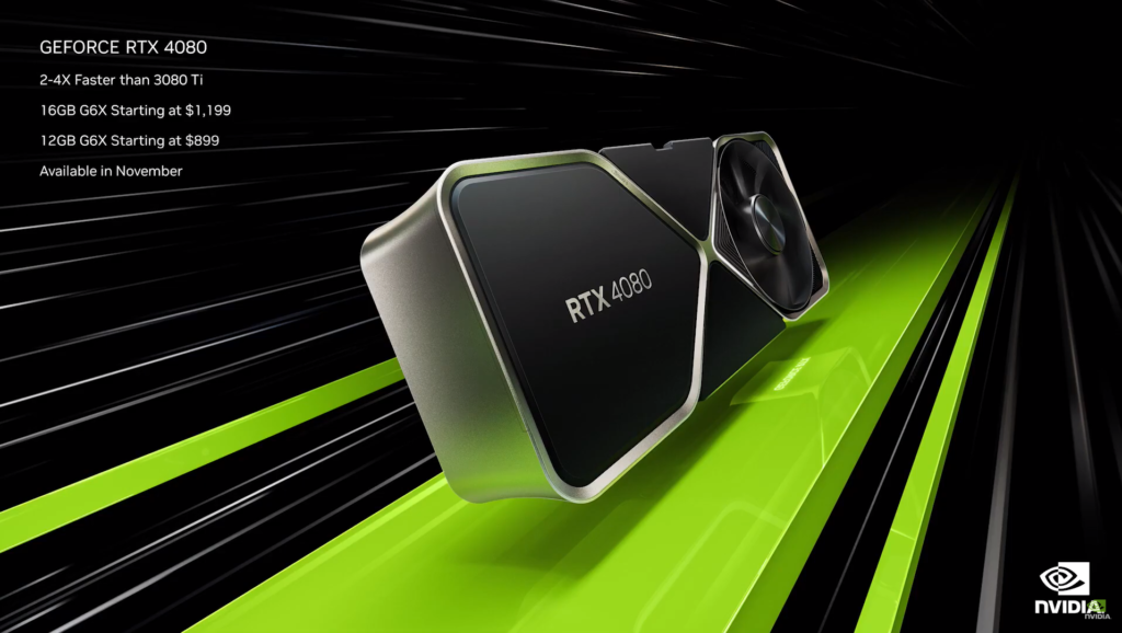 Nvidia představila grafické karty GeForce RTX 40 4080