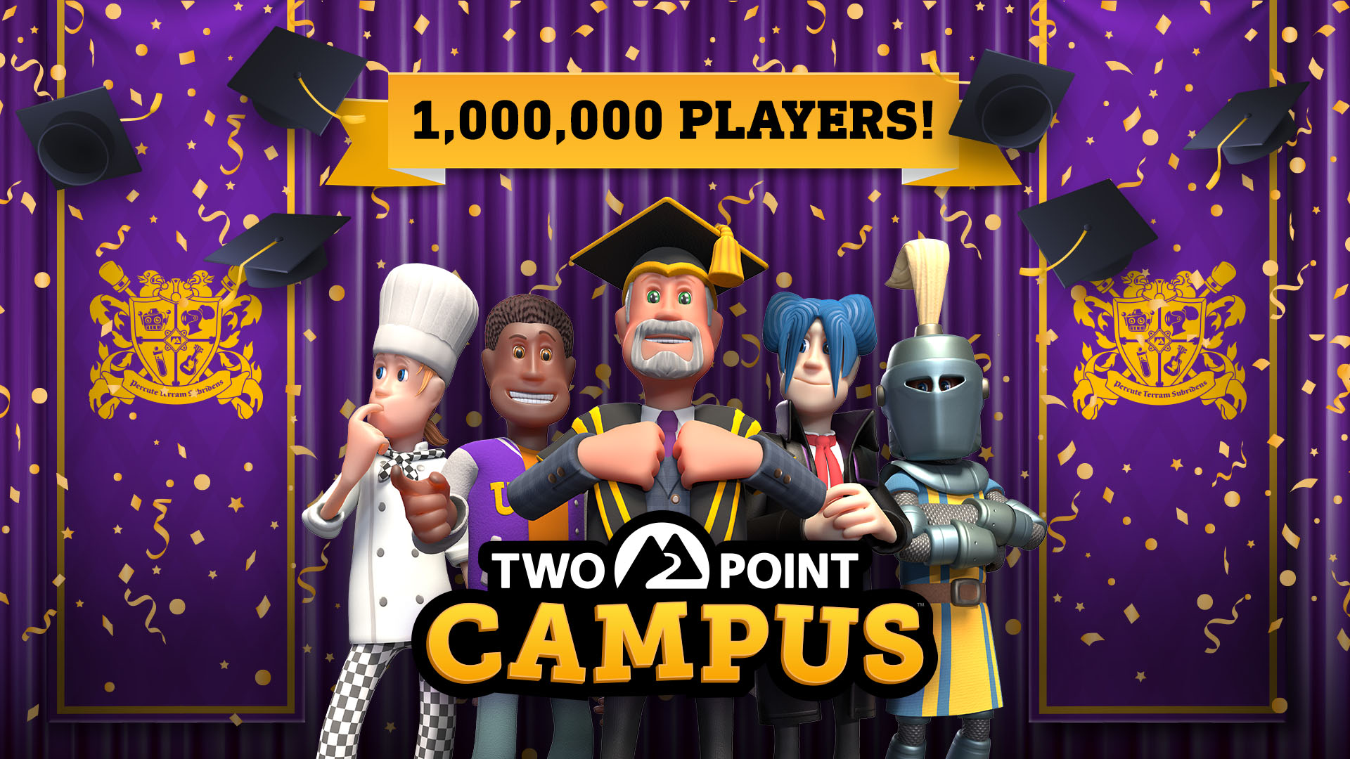 Two Point Campus slaví 1 milion prodaných kusů Two Point Campus 1M