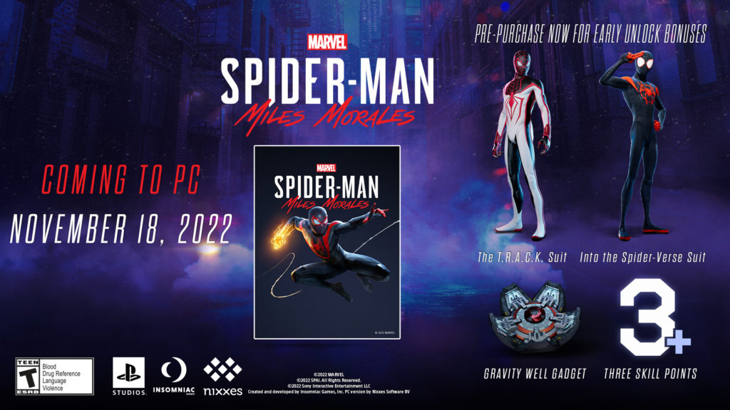 Známe datum vydaní PC verze Marvel's Spider-Man: Miles Morales zzzzzzz
