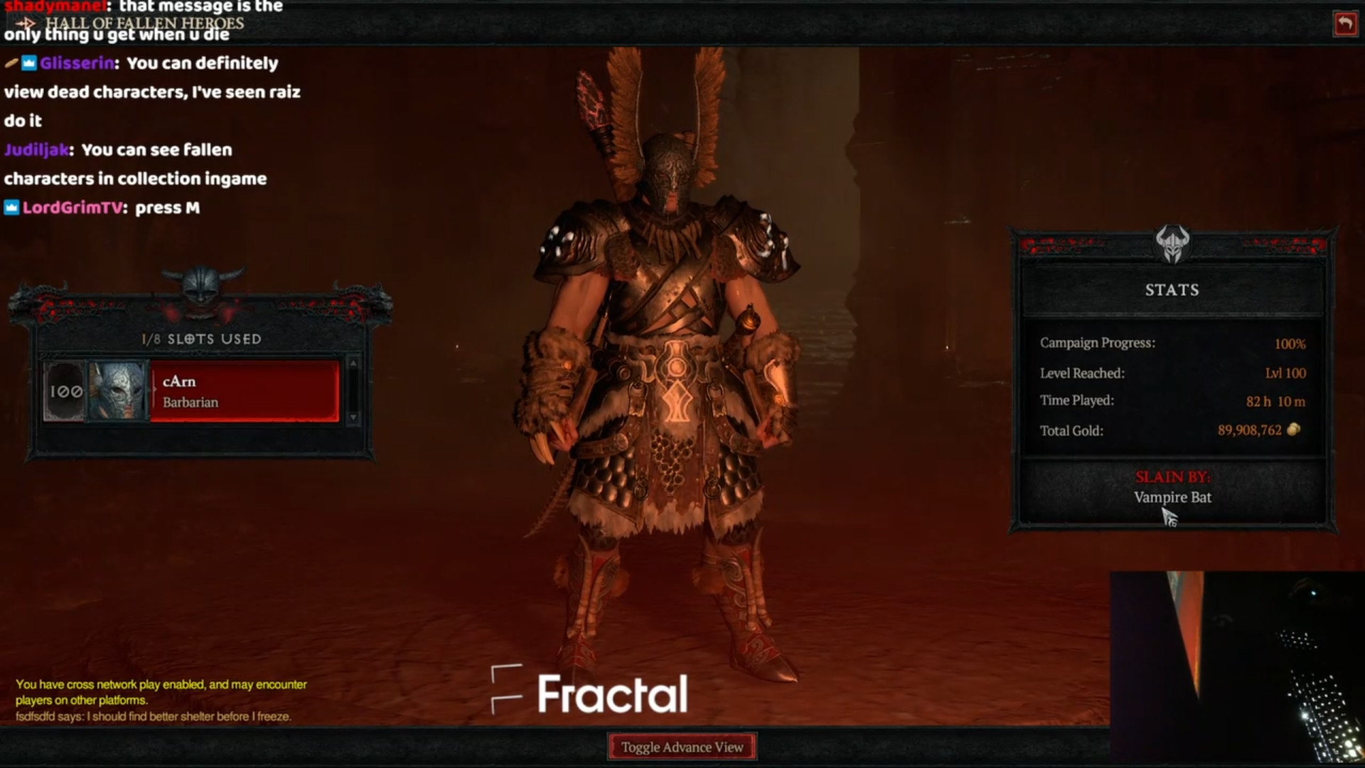 První hardcore postava na úrovni 100 to má v Diablo IV za sebou HC Barbar
