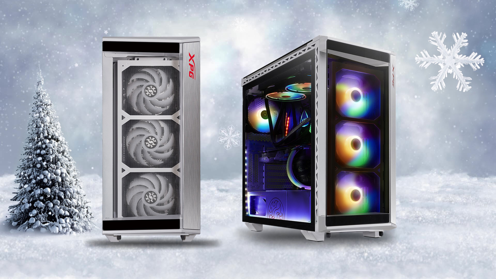 Bílé vánoce se stylovými PC skříněmi XPG ilustrace1 xpg white cases