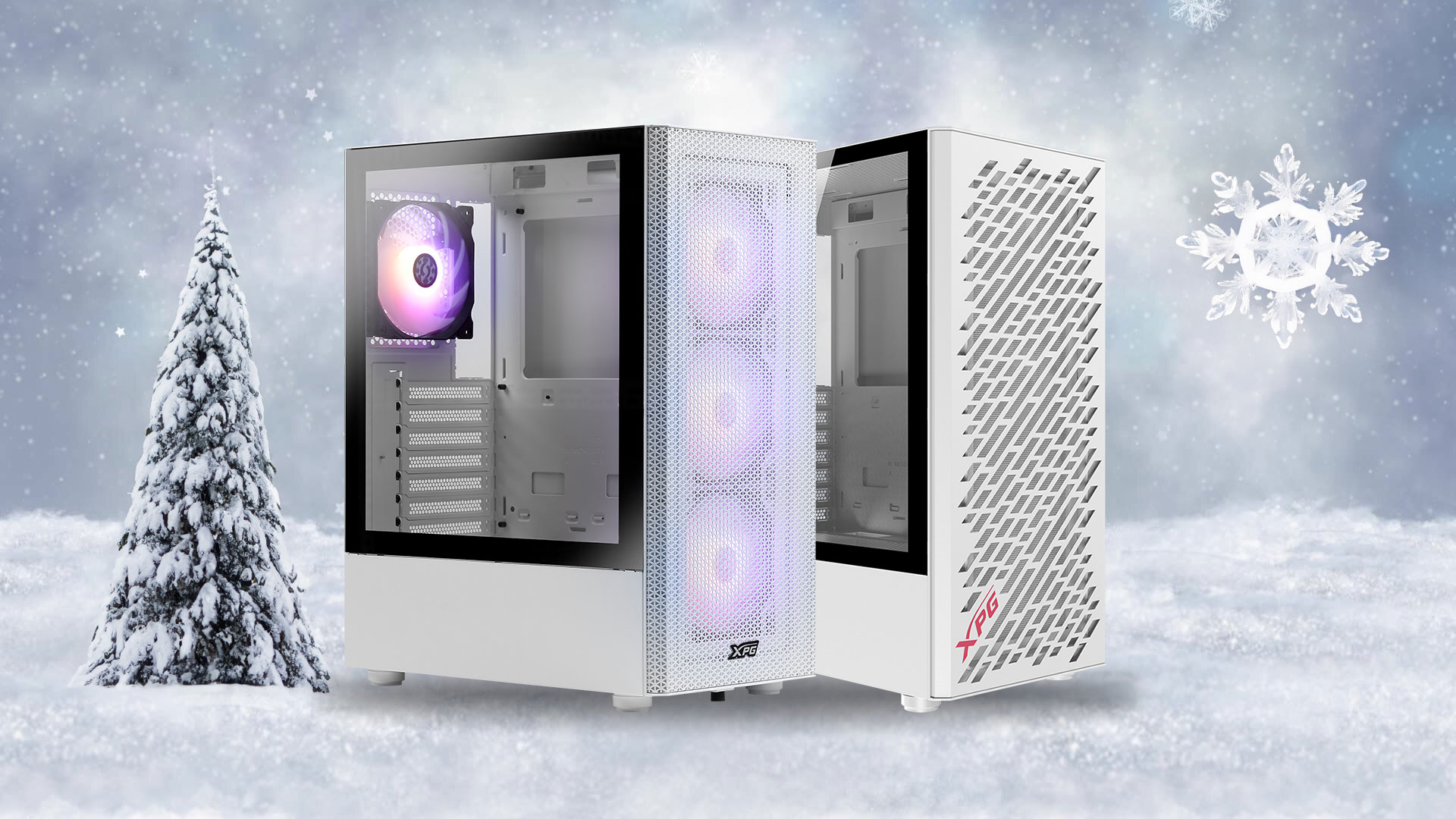 Bílé vánoce se stylovými PC skříněmi XPG ilustrace3 xpg white cases